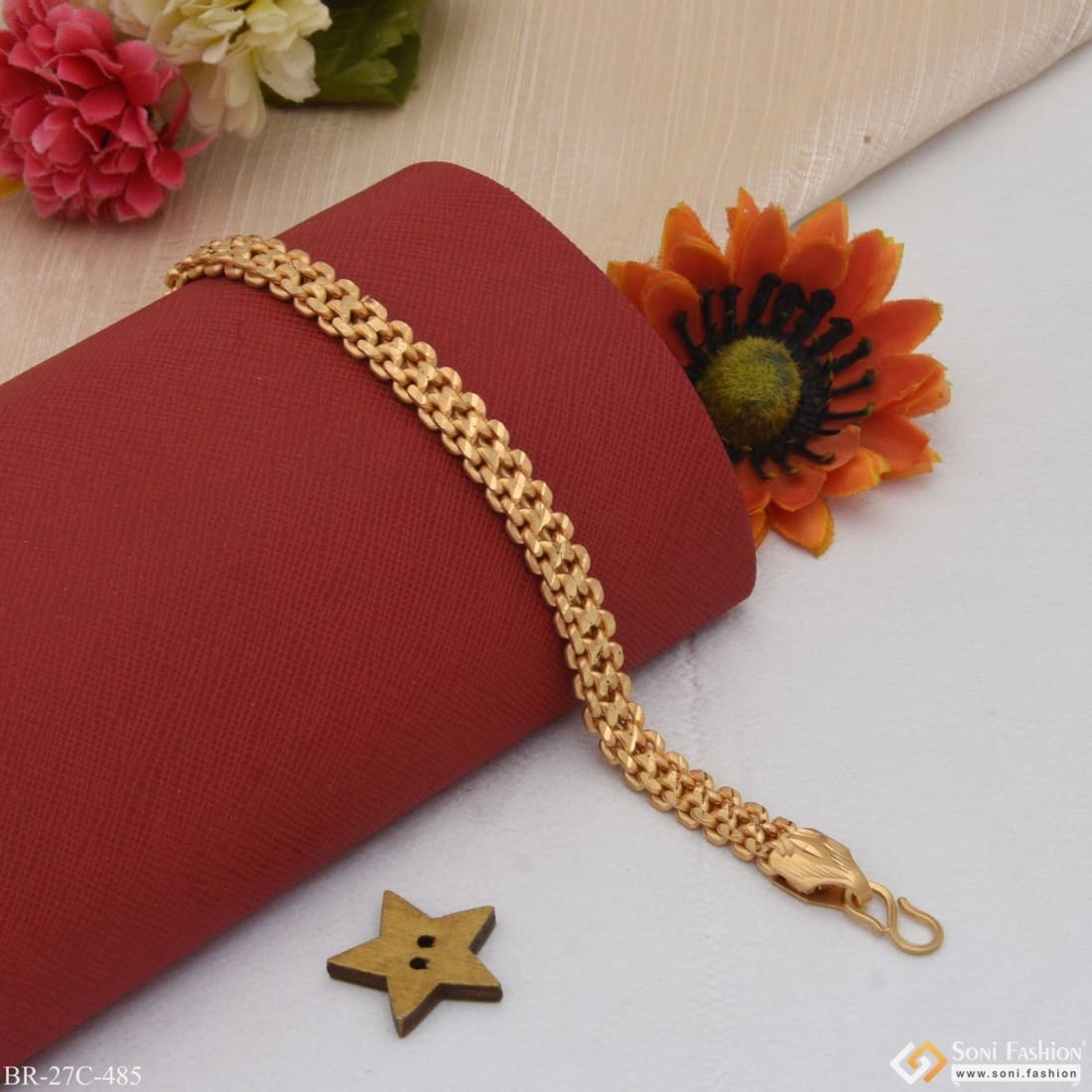 1 Gram Gold Plated With Rudraksha Chic Design Bracelet For Ladies - Style  A293, गोल्ड प्लेटेड ब्रेसलेट - Soni Fashion, Rajkot | ID: 2852547055697